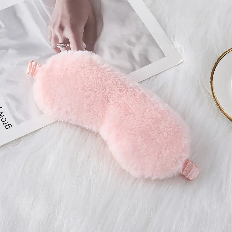 Cozy Dreams Soft Plush Sleep Mask – Adjustable, Comfortable, and Light-Blocking
