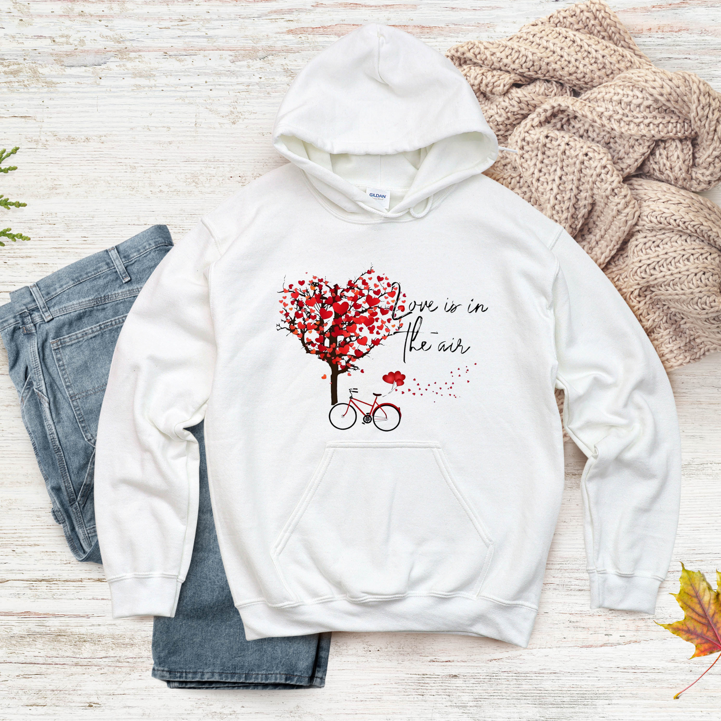 Unisex Love is in the Air Hoodie – Cozy, Romantic Gift for Couples & Valentine's Day