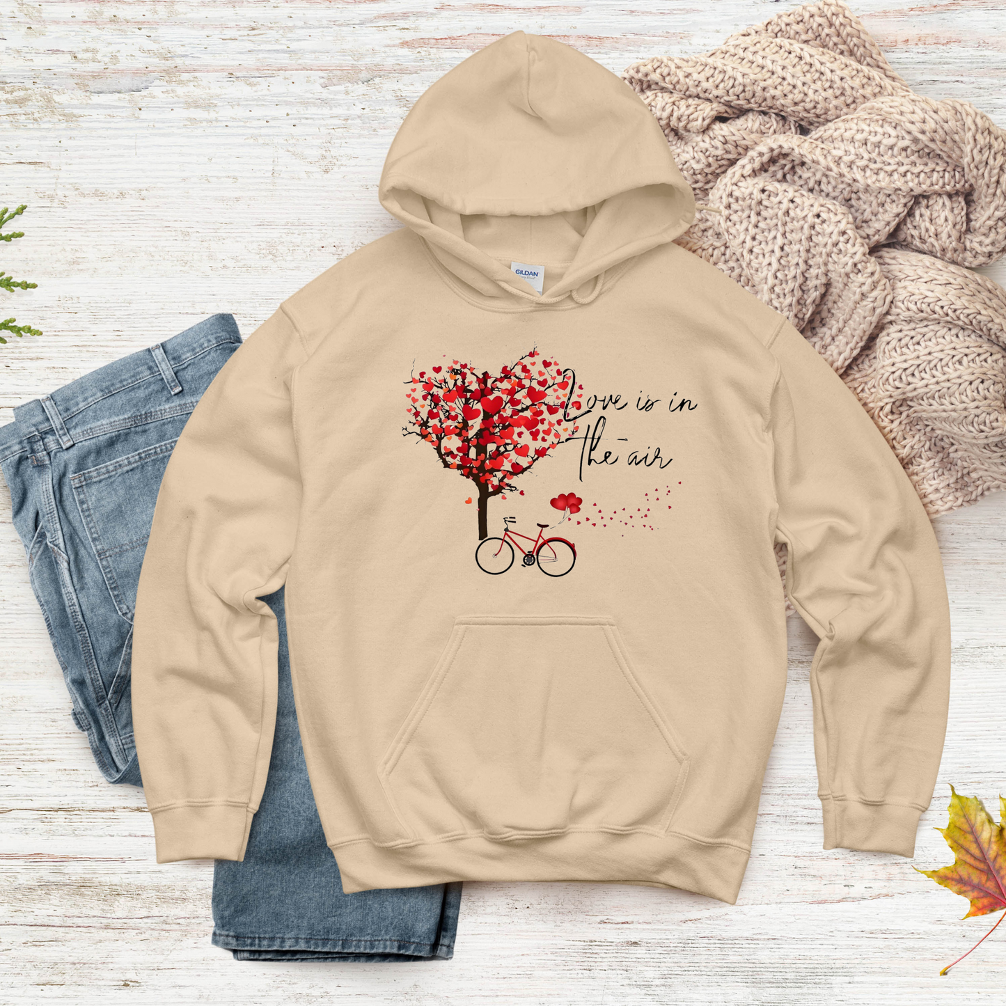 Unisex Love is in the Air Hoodie – Cozy, Romantic Gift for Couples & Valentine's Day
