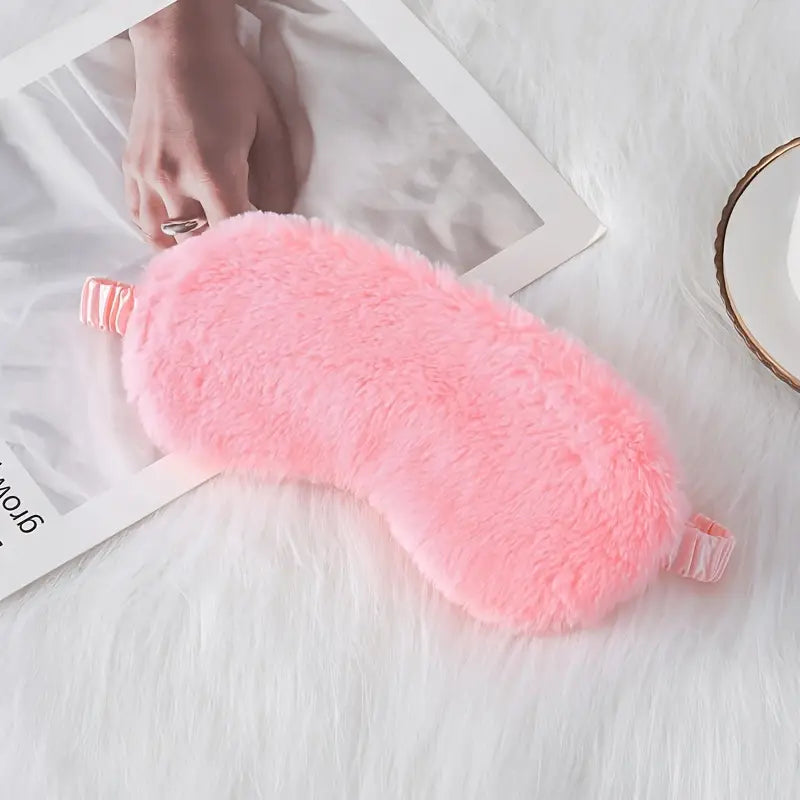 Cozy Dreams Soft Plush Sleep Mask – Adjustable, Comfortable, and Light-Blocking