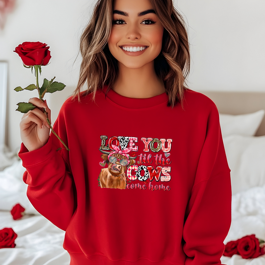 Sudadera unisex de cuello redondo de mezcla gruesa personalizada: personalízala con diseños para San Valentín.