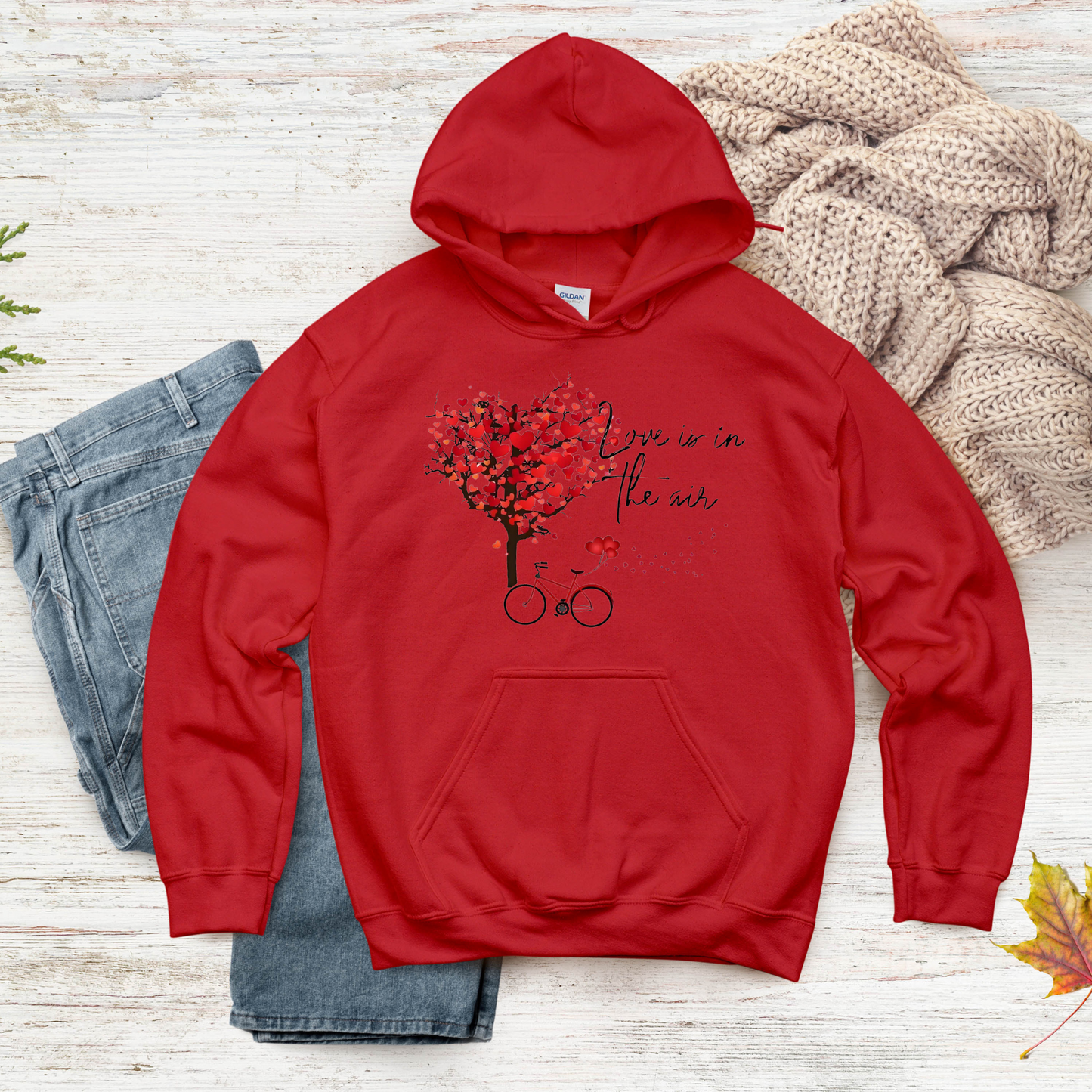 Unisex Love is in the Air Hoodie – Cozy, Romantic Gift for Couples & Valentine's Day