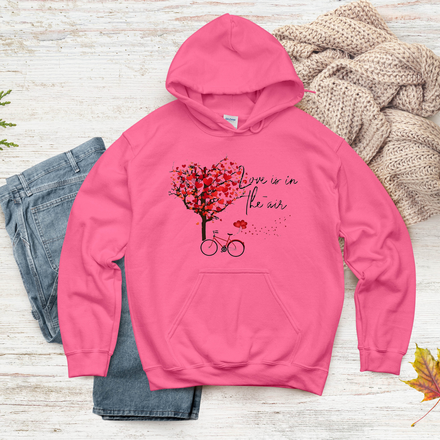 Unisex Love is in the Air Hoodie – Cozy, Romantic Gift for Couples & Valentine's Day