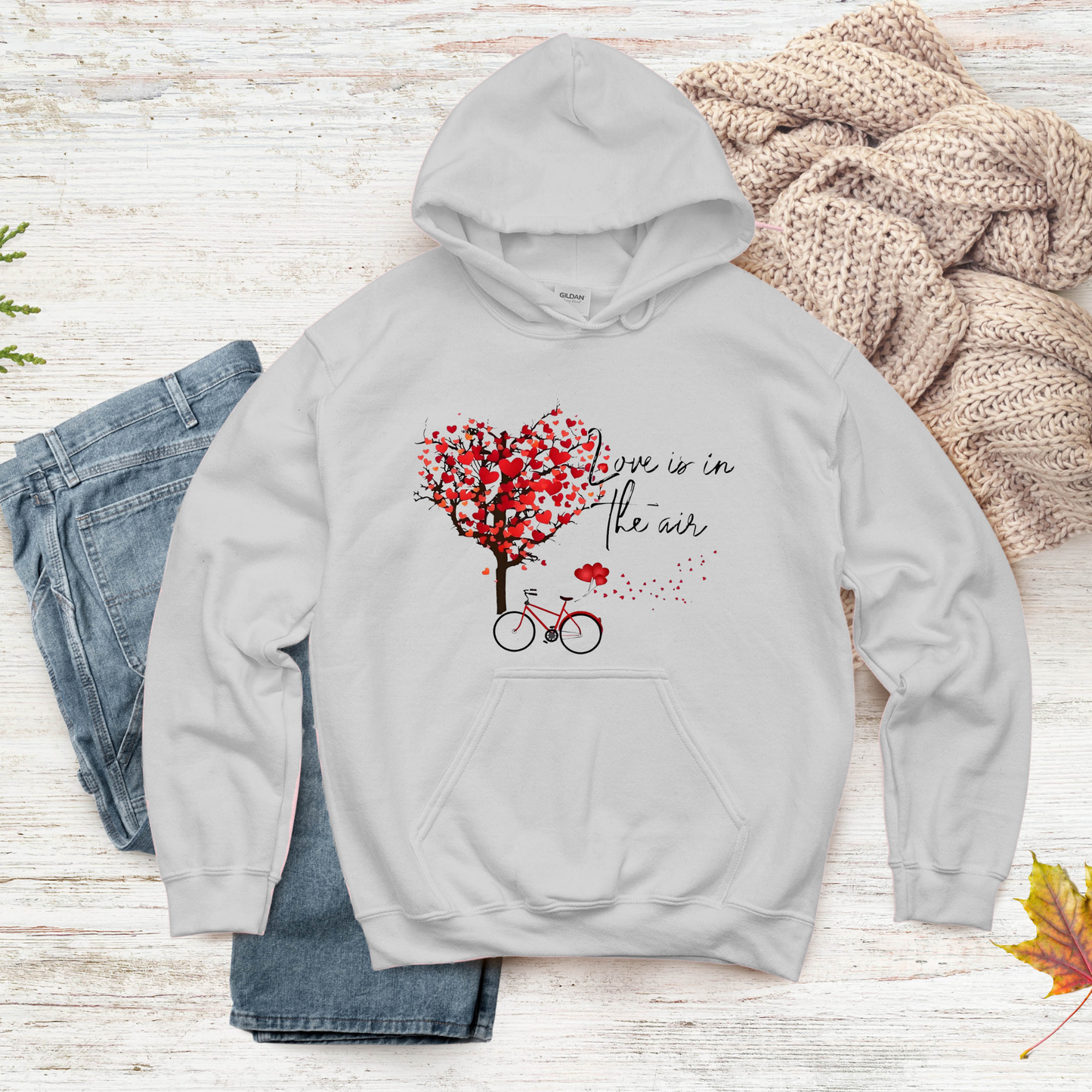 Unisex Love is in the Air Hoodie – Cozy, Romantic Gift for Couples & Valentine's Day