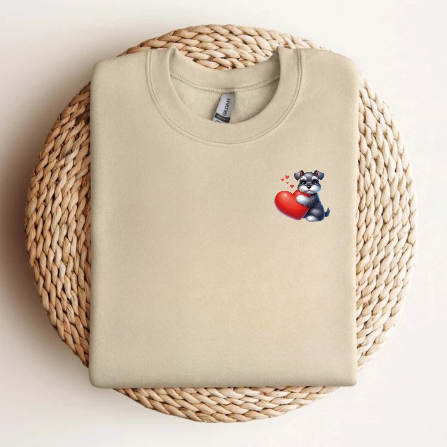 Valentine's Day Dog Crewneck Sweatshirt – Cozy & Customizable Love-Themed Apparel