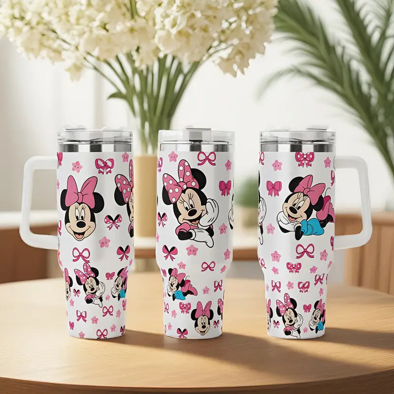 Disney 40oz Stainless Steel Tumbler with Straw – Insulated & Leakproof Travel Mug