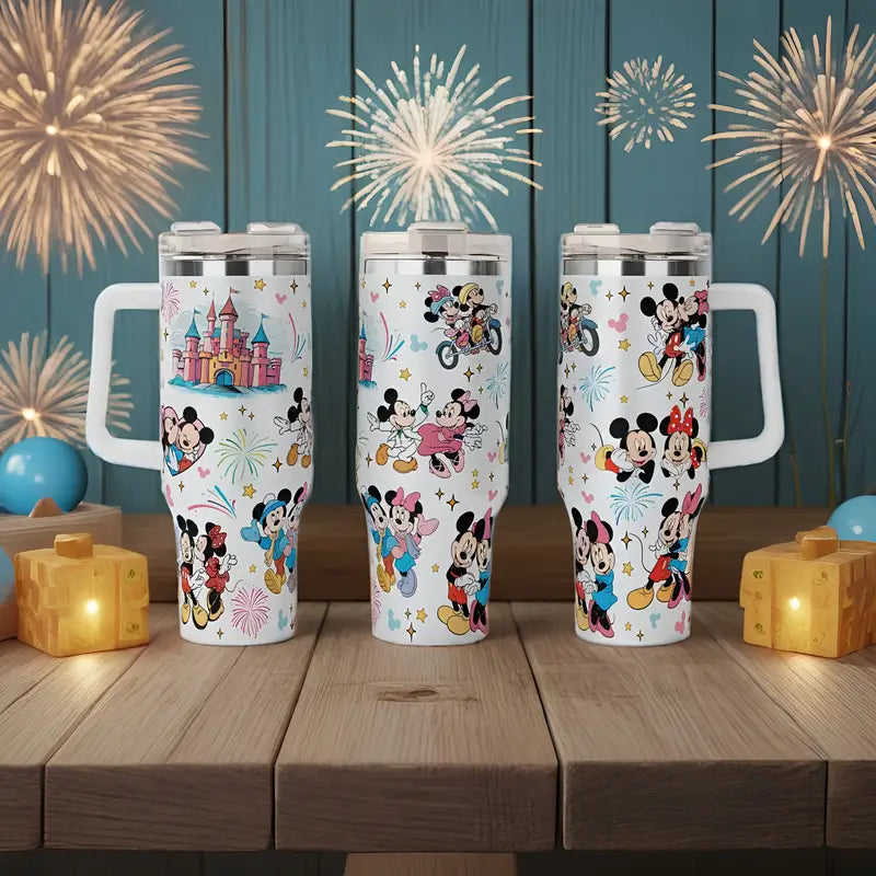 Disney 40oz Stainless Steel Tumbler with Straw – Insulated & Leakproof Travel Mug