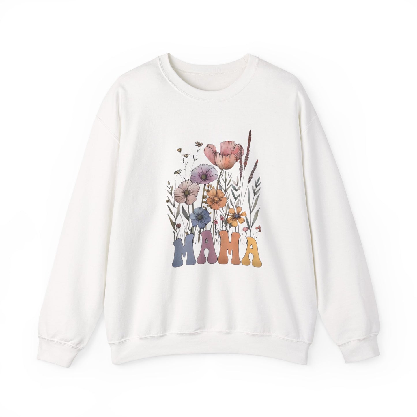 Bohemian Wildflower Mama Sweatshirt β Cozy Boho Gift for Mom, Floral Pullover