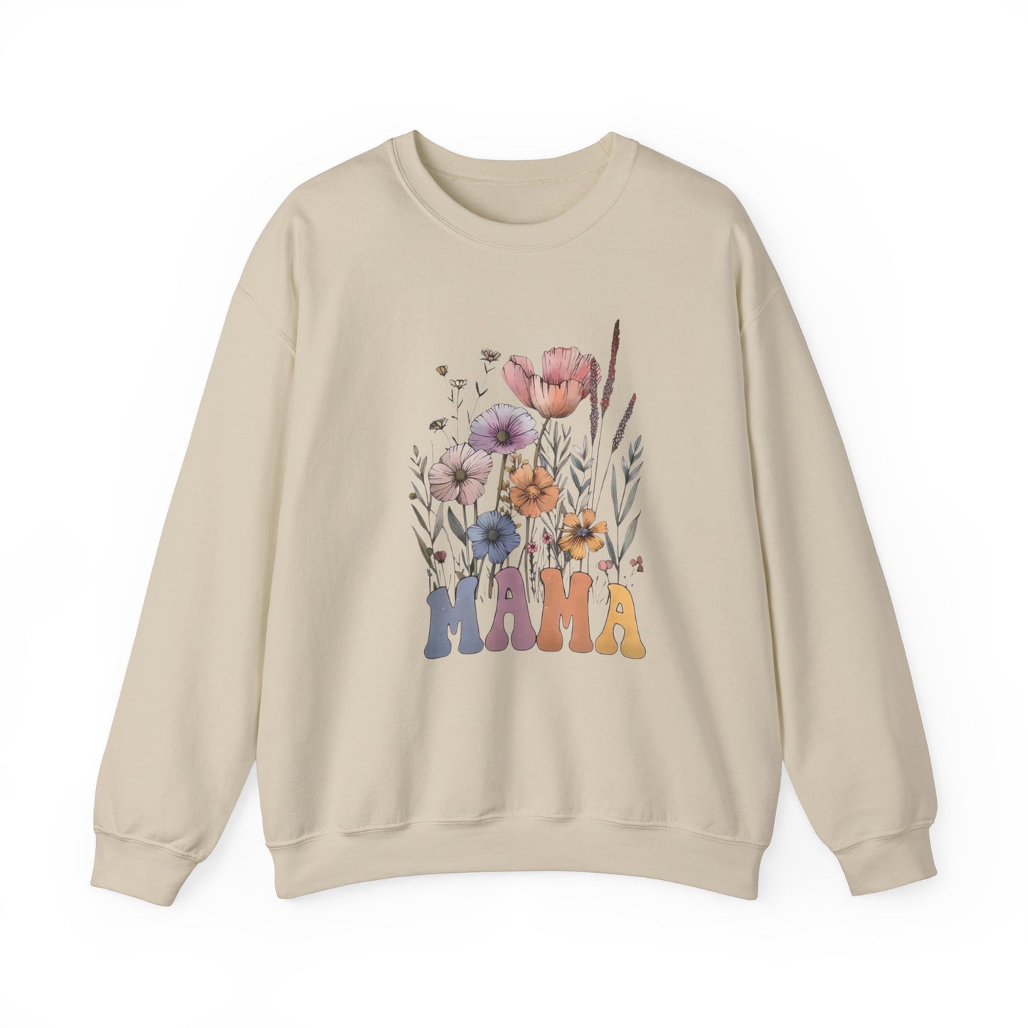 Bohemian Wildflower Mama Sweatshirt β Cozy Boho Gift for Mom, Floral Pullover