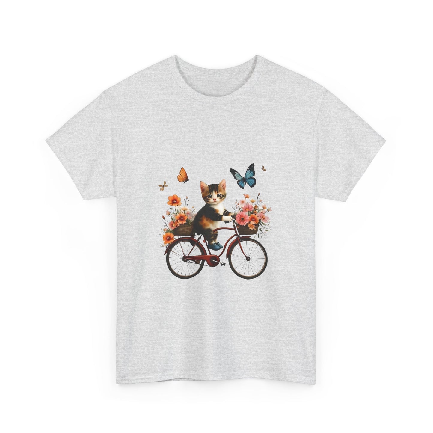 Kitten Riding a Bike Unisex T-Shirt – Paws, Pedals & Playful Vibes