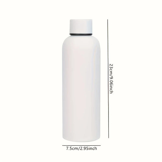 Botella de agua de acero inoxidable "Te amo" con tapa antifugas, 500 ml (17 oz), aislada y reutilizable.