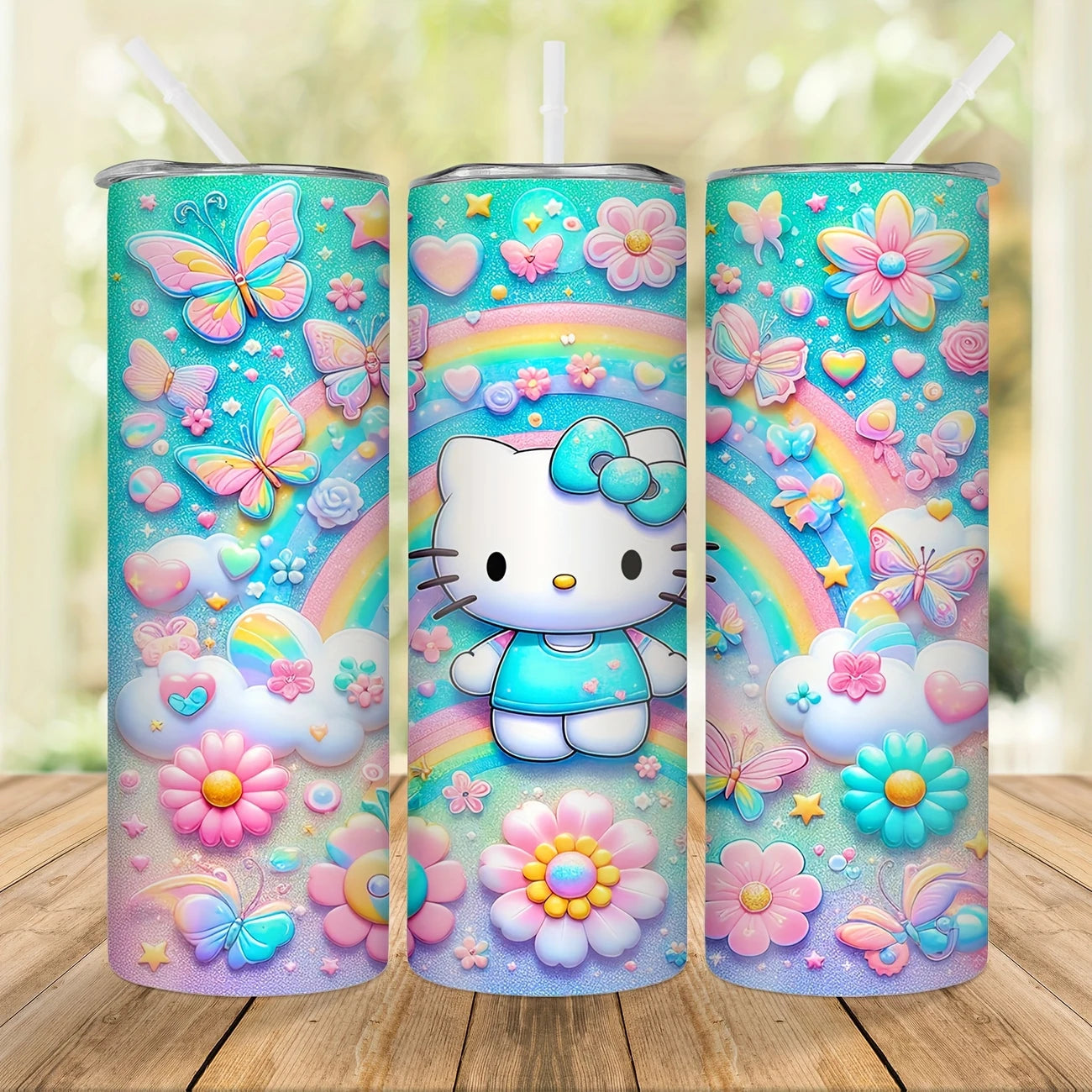 Hello Kitty Skinny Tumbler – 20oz Insulated Stainless Steel with Lid & Straw