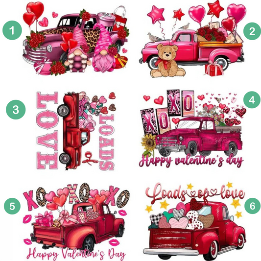 Sudadera unisex de mezcla pesada con estampado de camión y amor: acogedora y personalizable con temática de amor