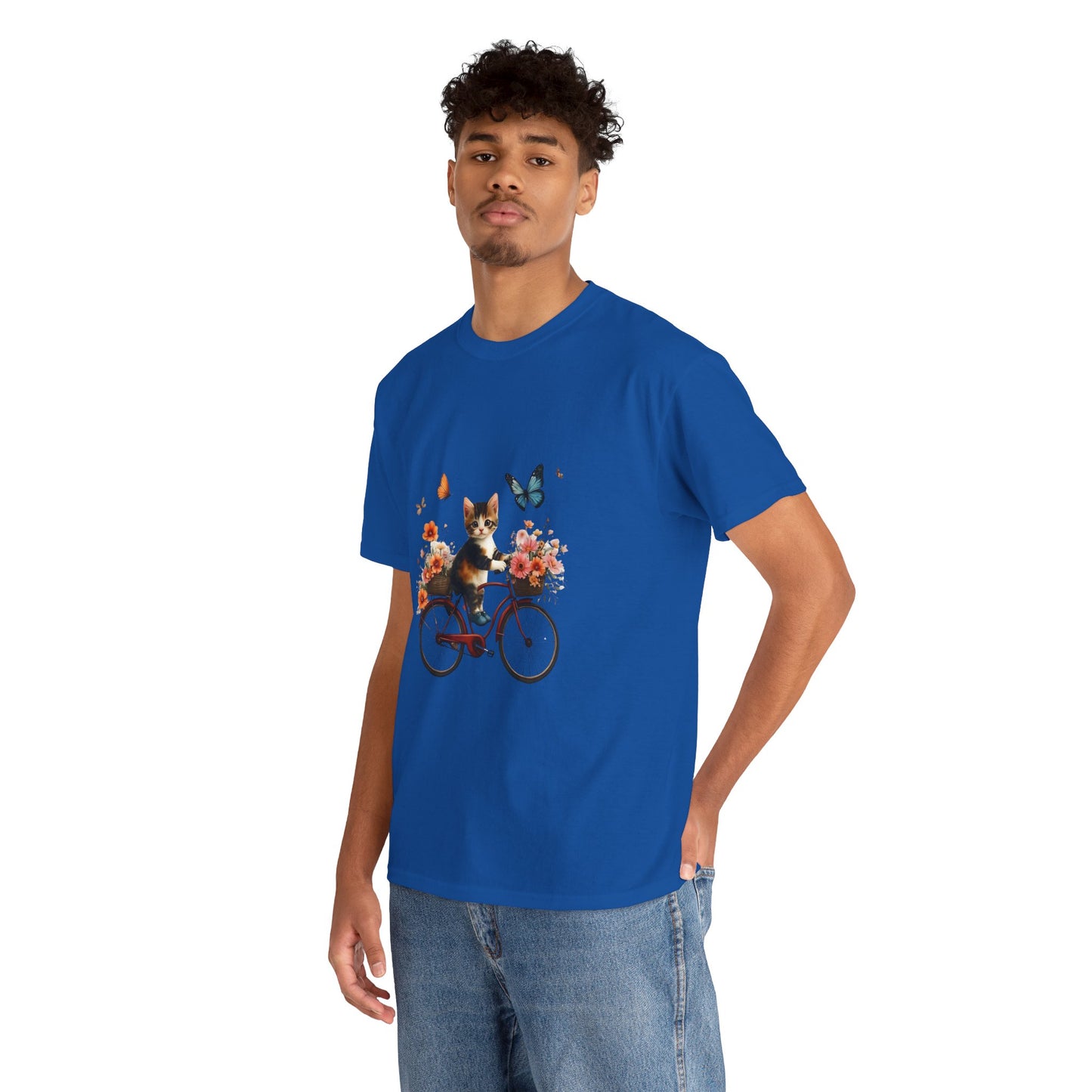 Kitten Riding a Bike Unisex T-Shirt – Paws, Pedals & Playful Vibes