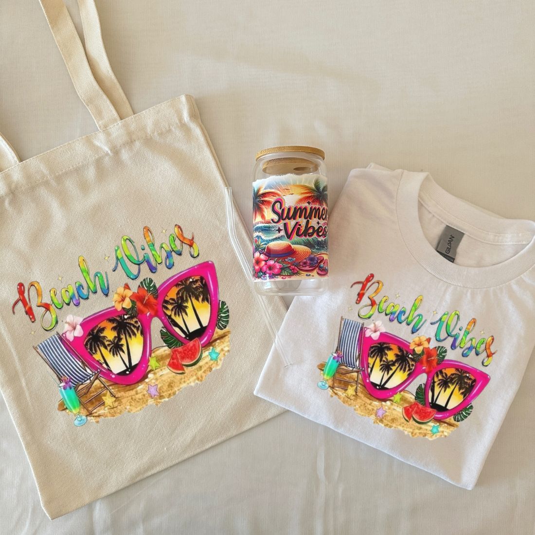 Summer Gift Bundle – Tshirt + Tumbler + Tote Bag + Keychain + Free Gift