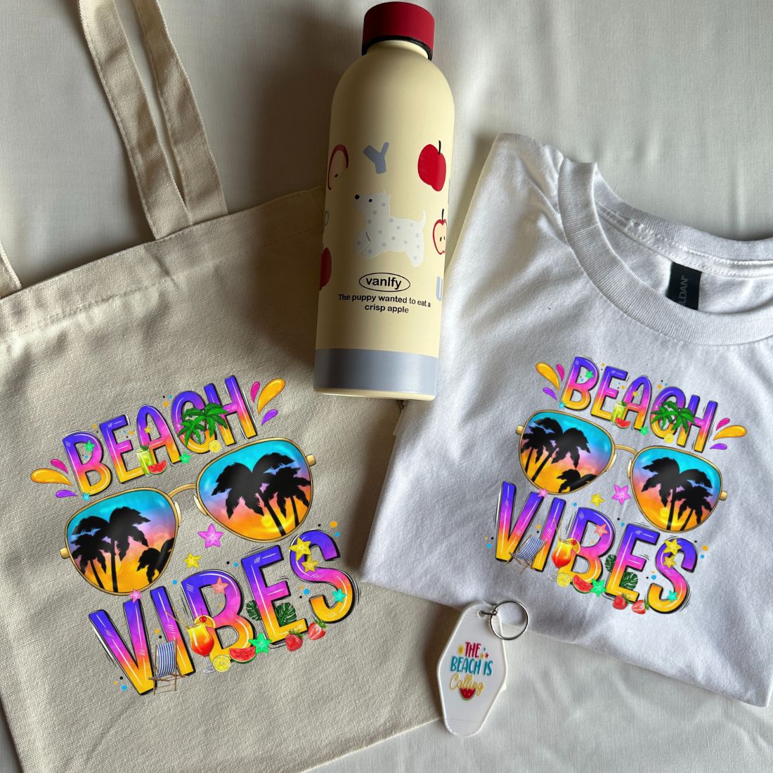 Summer Gift Bundle – Tshirt + Tumbler + Tote Bag + Keychain + Free Gift