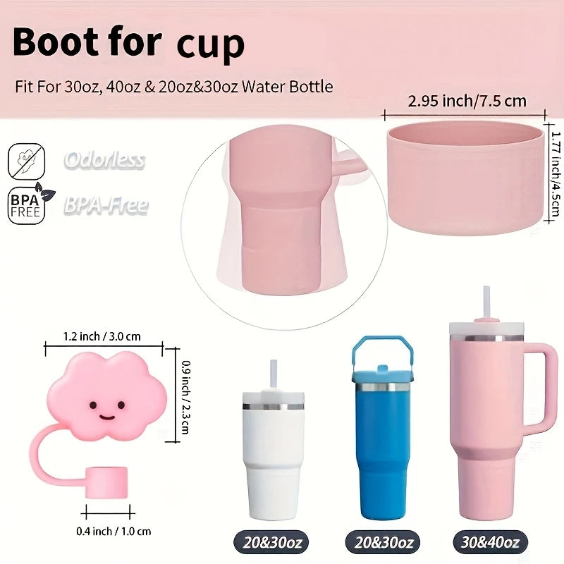Tumbler Accessories Set – 4pcs Cup Add-On Kit