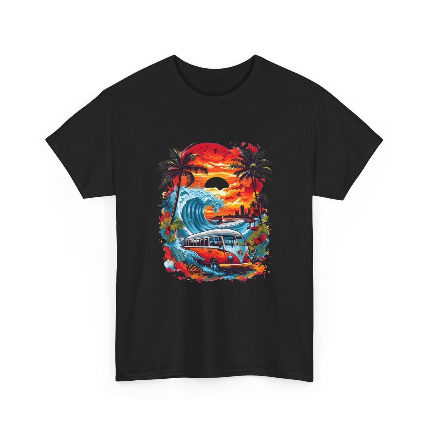 Vintage Beach Bus Unisex T-Shirt – Retro Summer Vibes Tee, Perfect for Travel and Surf Lovers