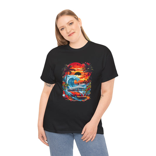 Vintage Beach Bus Unisex T-Shirt – Retro Summer Vibes Tee, Perfect for Travel and Surf Lovers