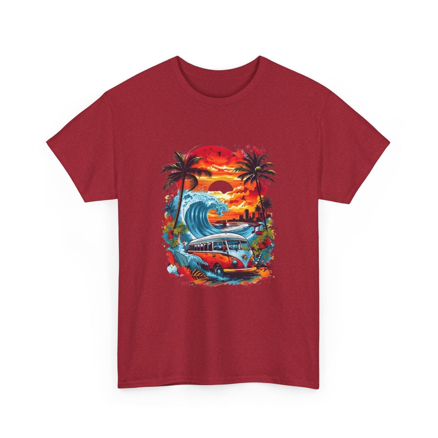 Vintage Beach Bus Unisex T-Shirt – Retro Summer Vibes Tee, Perfect for Travel and Surf Lovers