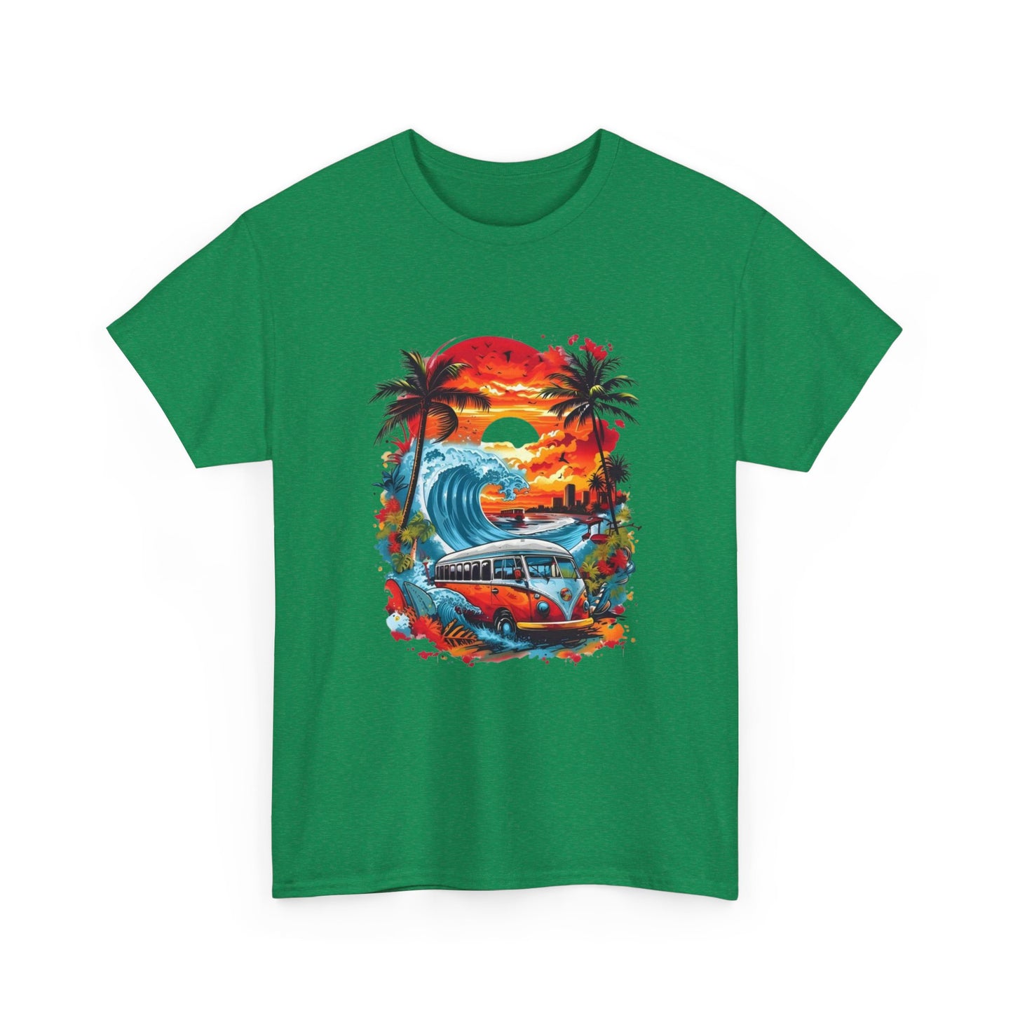 Vintage Beach Bus Unisex T-Shirt – Retro Summer Vibes Tee, Perfect for Travel and Surf Lovers