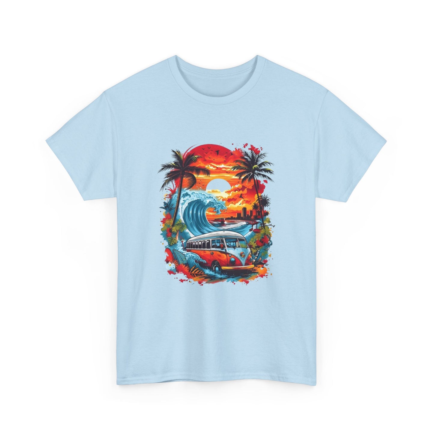 Vintage Beach Bus Unisex T-Shirt – Retro Summer Vibes Tee, Perfect for Travel and Surf Lovers