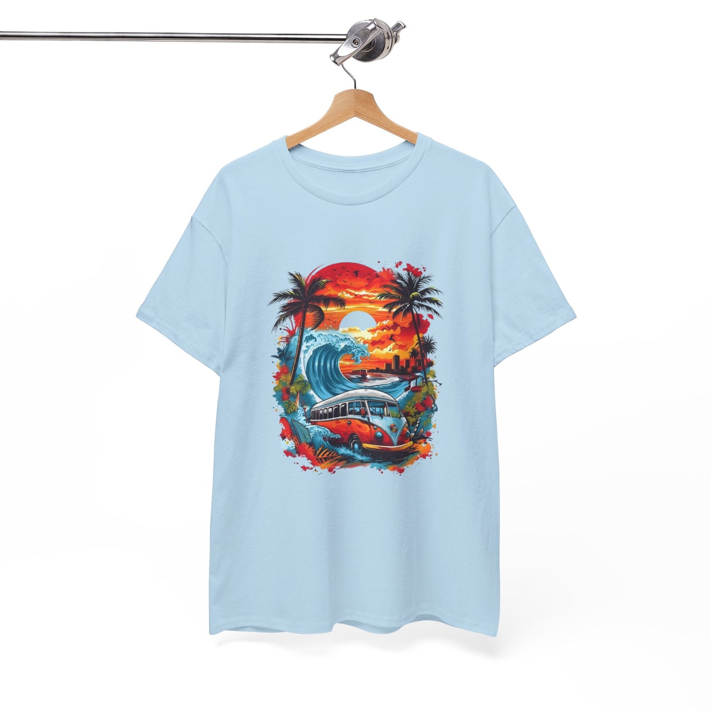 Vintage Beach Bus Unisex T-Shirt – Retro Summer Vibes Tee, Perfect for Travel and Surf Lovers