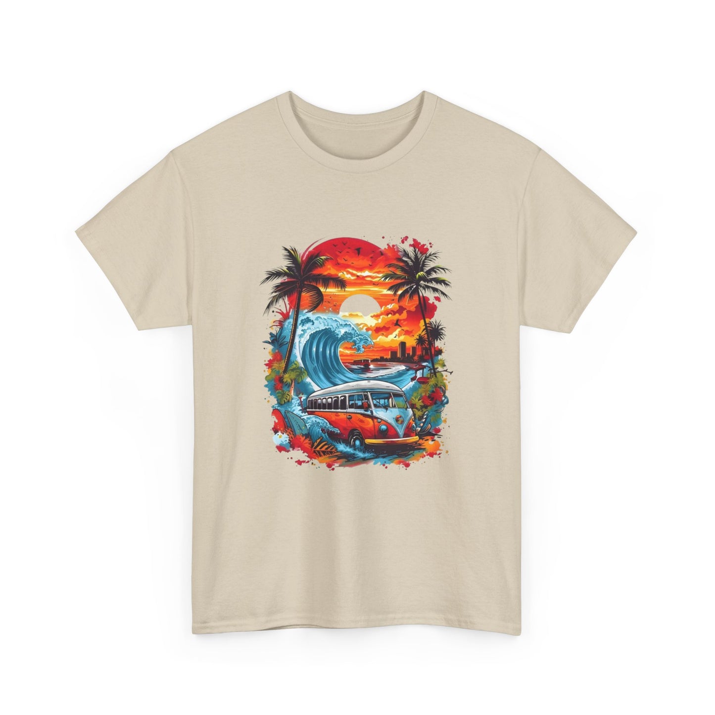 Vintage Beach Bus Unisex T-Shirt – Retro Summer Vibes Tee, Perfect for Travel and Surf Lovers
