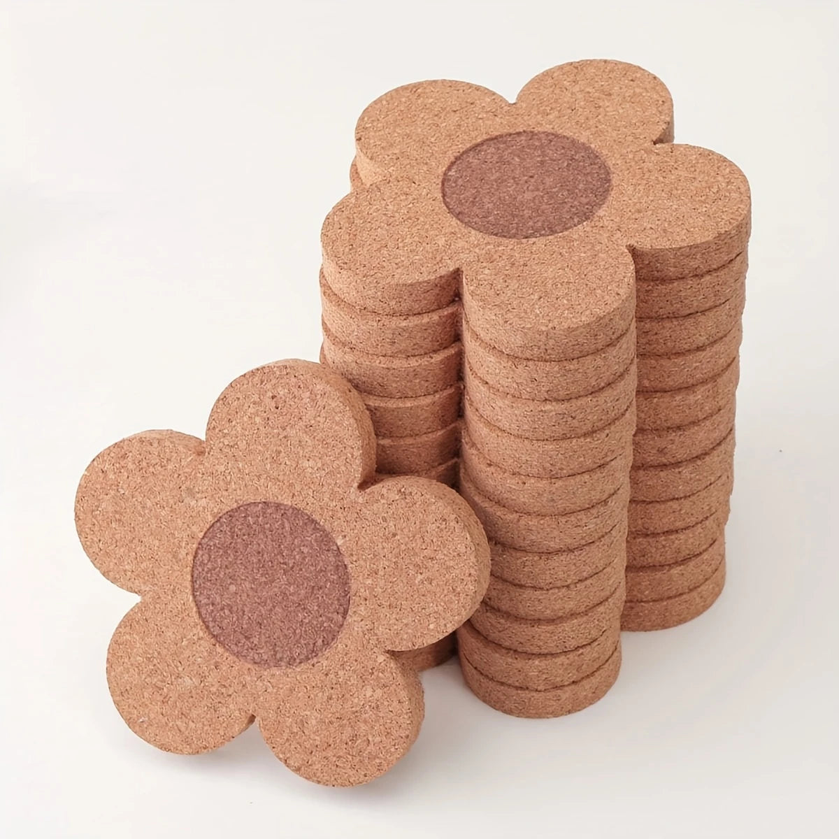 Daisy Cork Coaster – 4" Floral Heat-Resistant Mat for Mugs, Tumblers & More