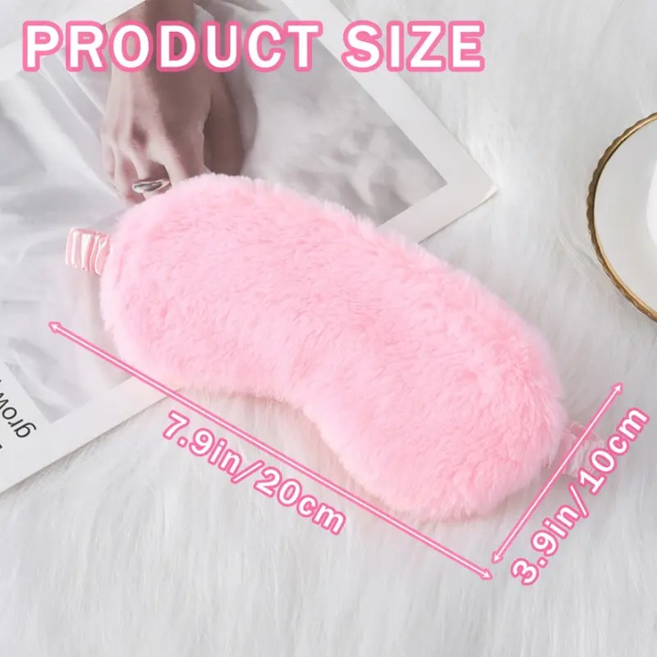 Cozy Dreams Soft Plush Sleep Mask – Adjustable, Comfortable, and Light-Blocking
