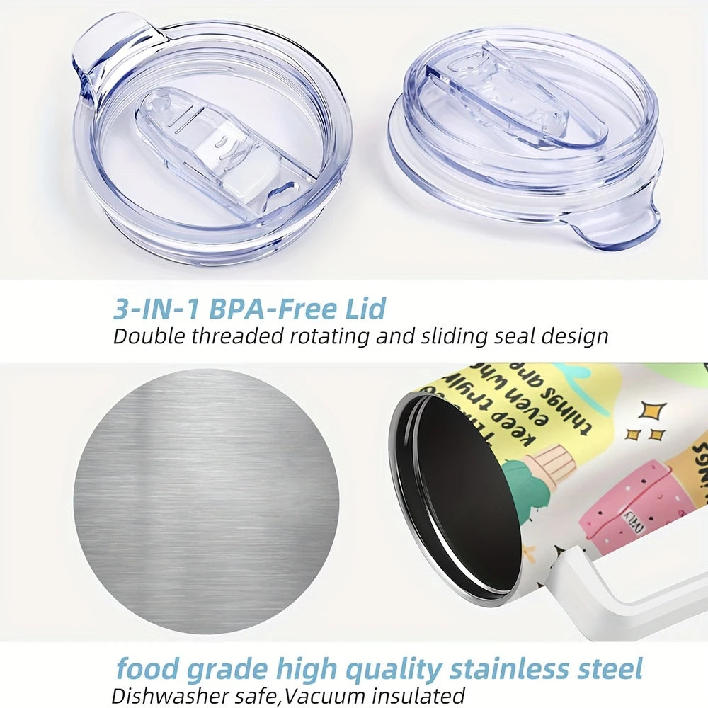 Inspiration 40oz Stainless Steel Tumbler with Straw – Insulated & Leakproof Travel Mug