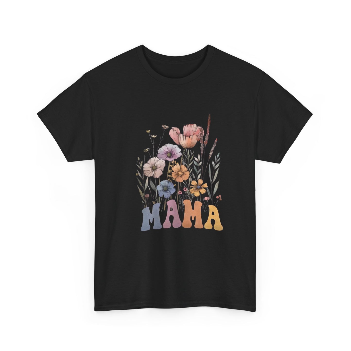 Bohemian Wildflower Mama Cotton T-Shirt