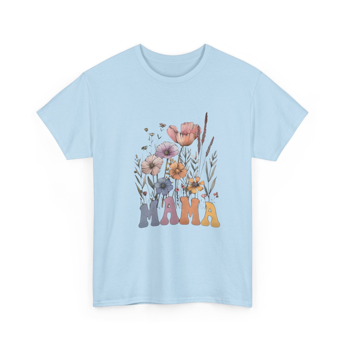 Bohemian Wildflower Mama Cotton T-Shirt