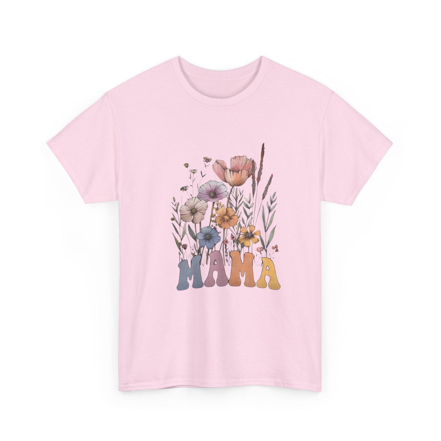 Bohemian Wildflower Mama Cotton T-Shirt