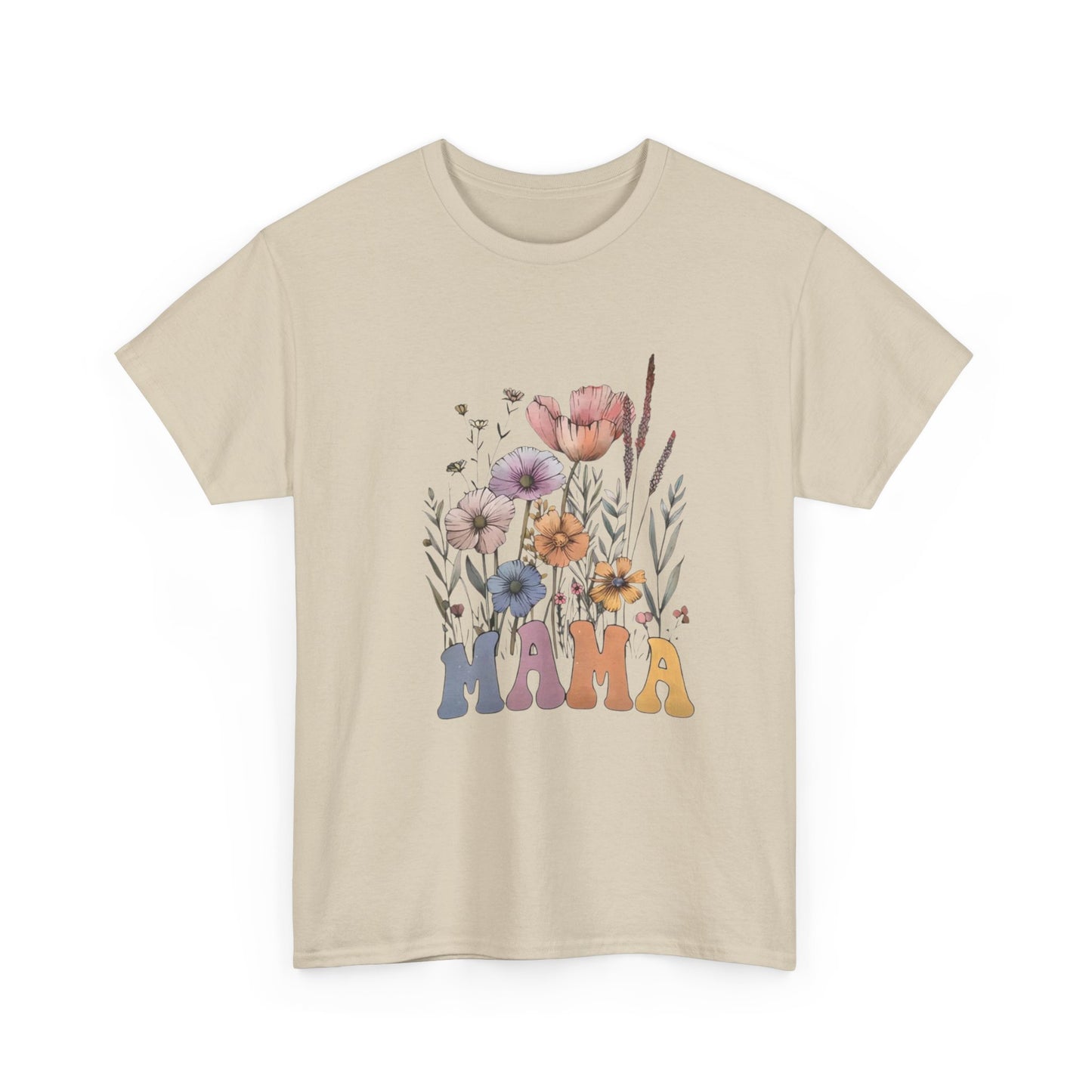 Bohemian Wildflower Mama Cotton T-Shirt
