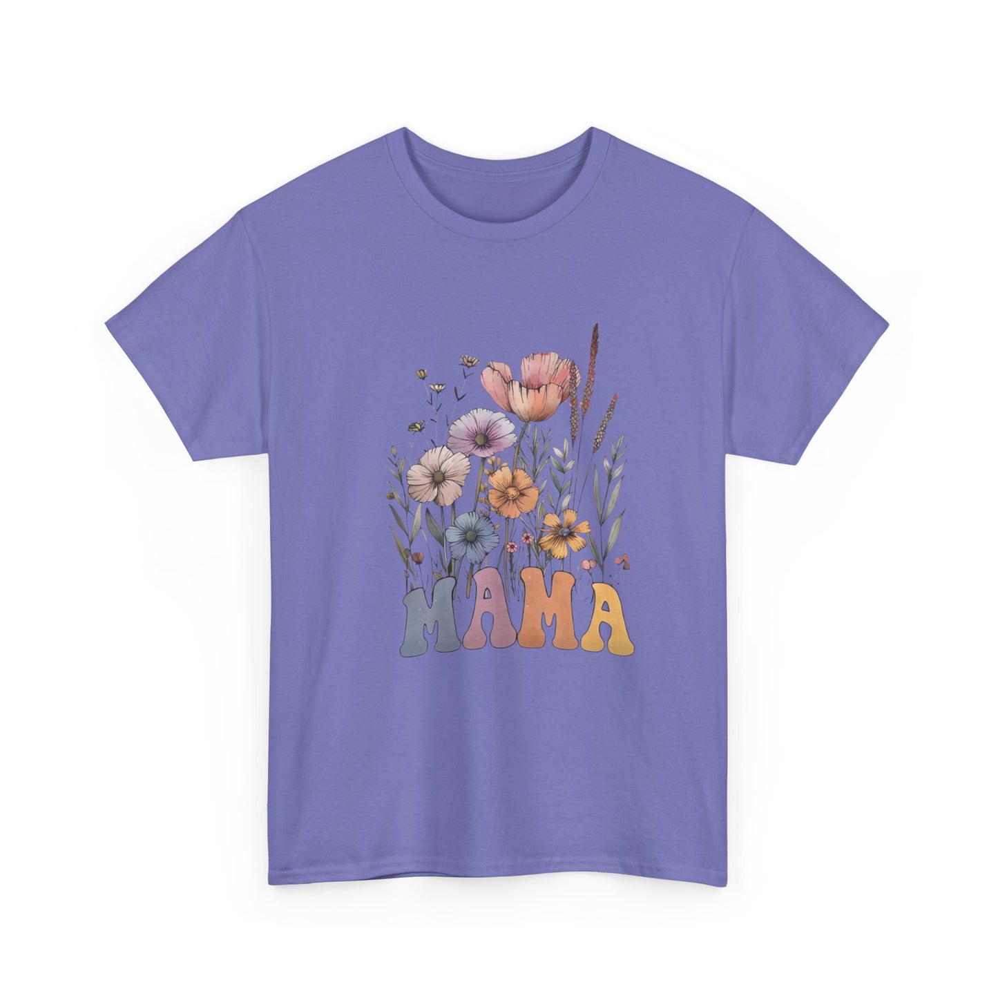 Bohemian Wildflower Mama Cotton T-Shirt