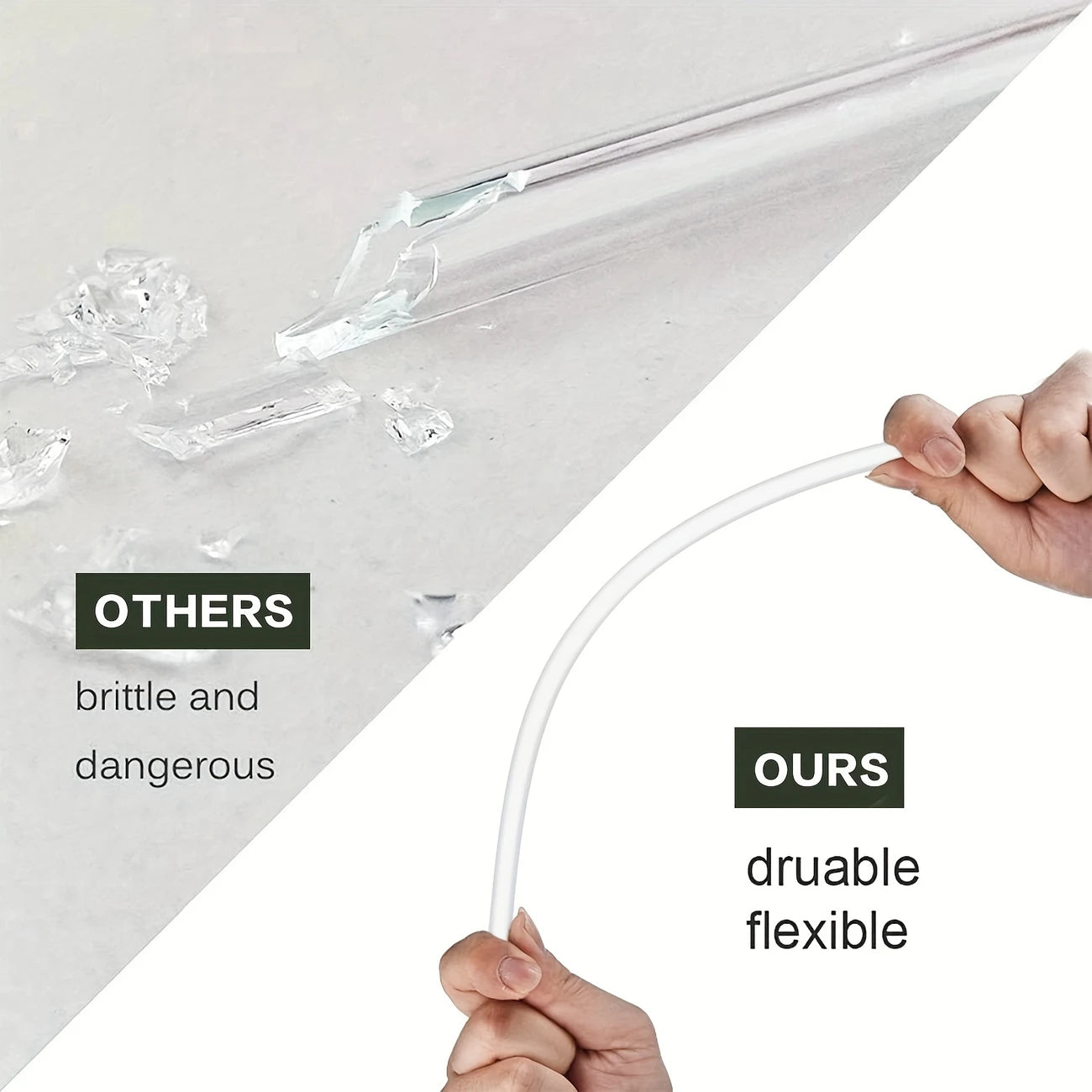 Reusable Transparent Plastic Straws – Cut-to-Fit for 20oz/30oz/40oz Cups
