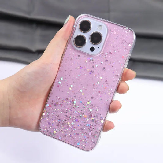 Shockproof Bling Glitter Clear Case for iPhone 16/16 Pro/16 Plus/16 Pro Max – Lens Protection, Soft TPU Cover