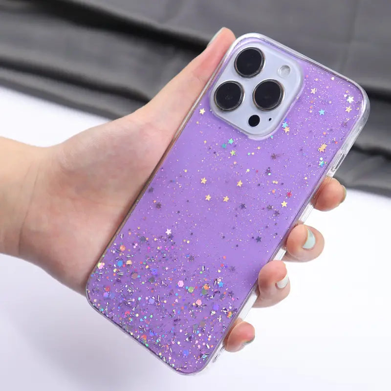 Shockproof Bling Glitter Clear Case for iPhone 16/16 Pro/16 Plus/16 Pro Max – Lens Protection, Soft TPU Cover