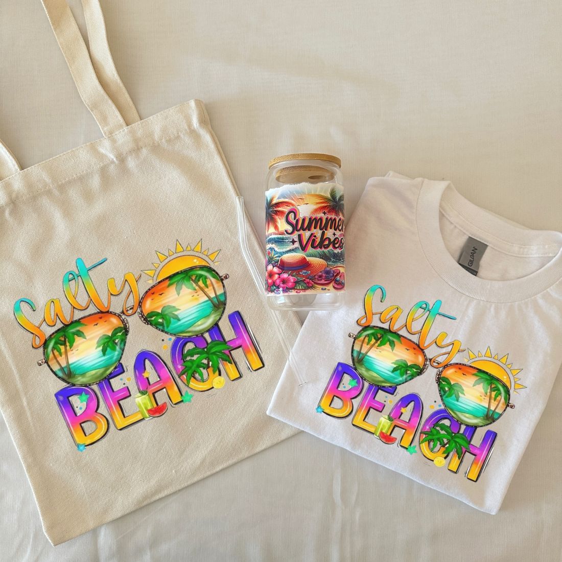 Summer Gift Bundle – Tshirt + Tumbler + Tote Bag + Keychain + Free Gift