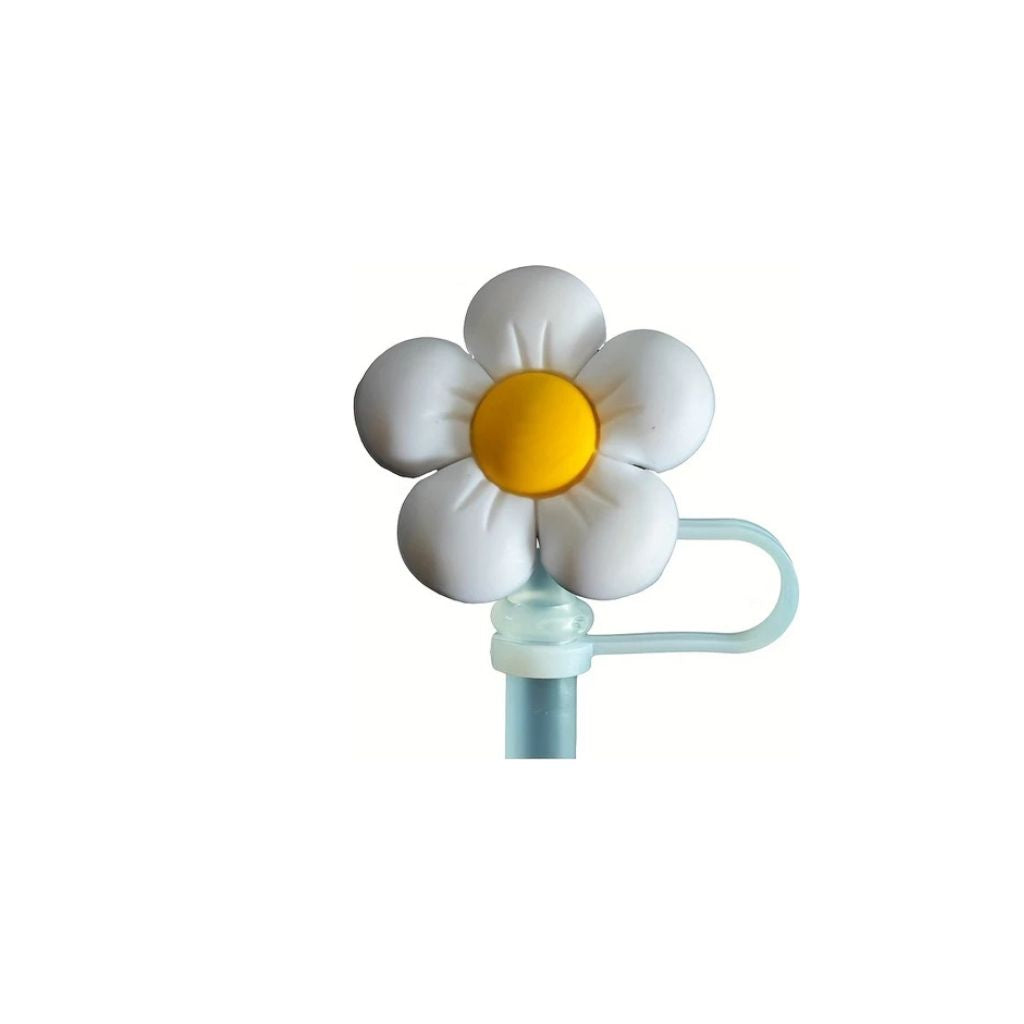 Cute Flower Straw Topper – Silicone Dustproof Cap for 20oz/30oz/40oz Tumblers