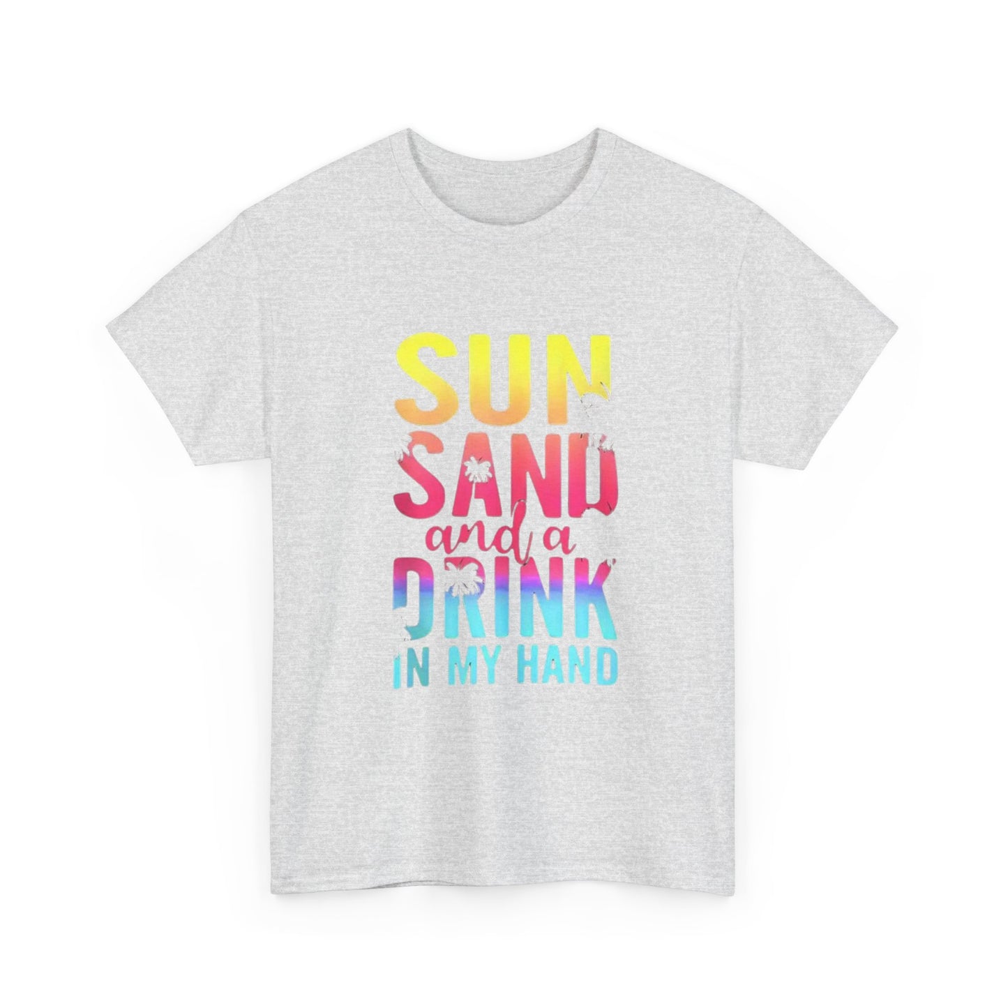 ✿ Sun, Sand, and a Drink in My Hand Cotton T-Shirt ✿