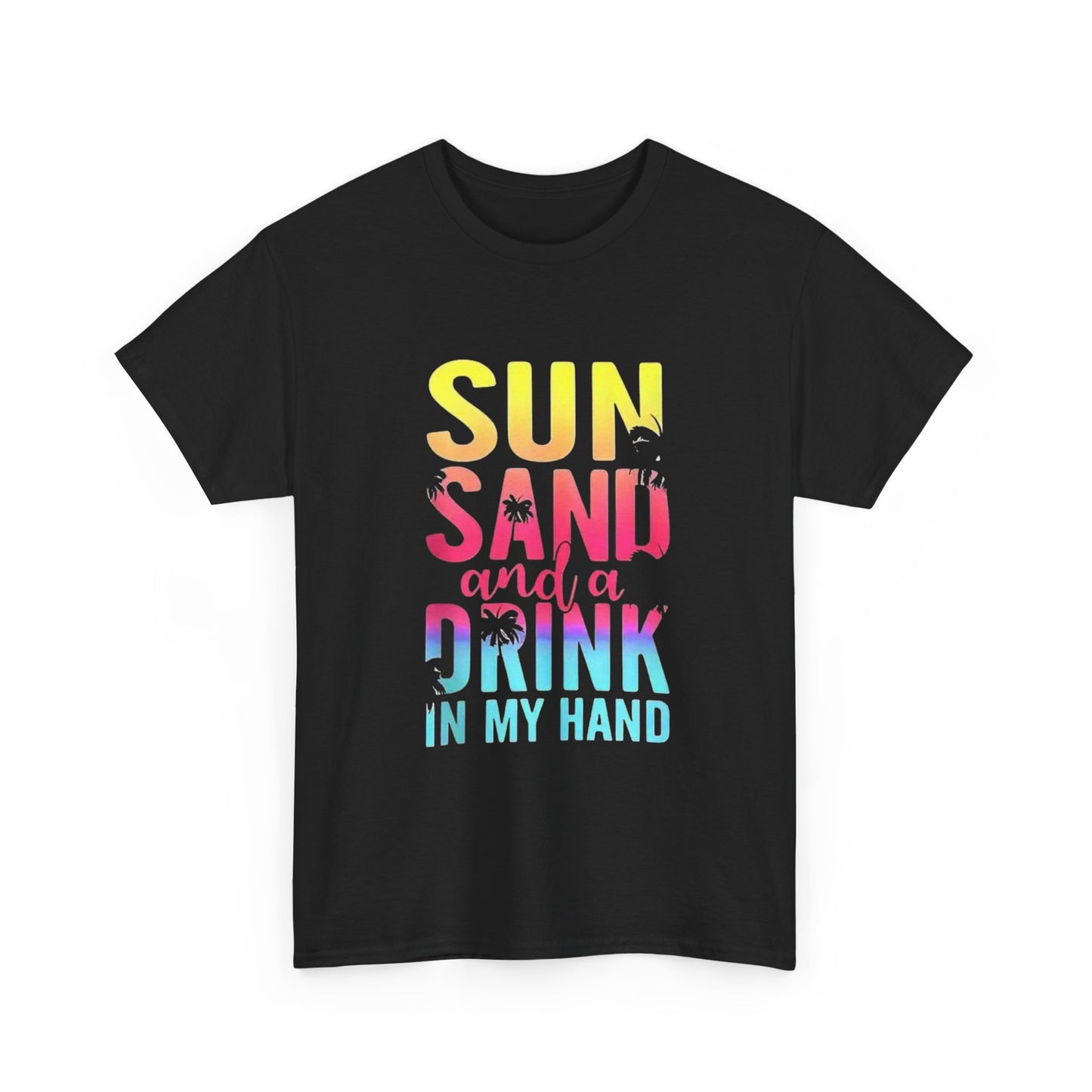 ✿ Sun, Sand, and a Drink in My Hand Cotton T-Shirt ✿