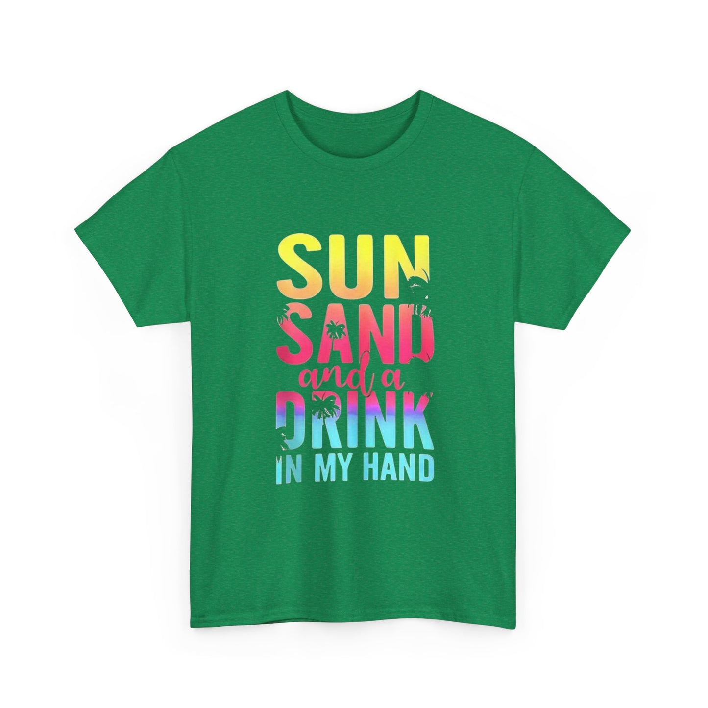 ✿ Sun, Sand, and a Drink in My Hand Cotton T-Shirt ✿