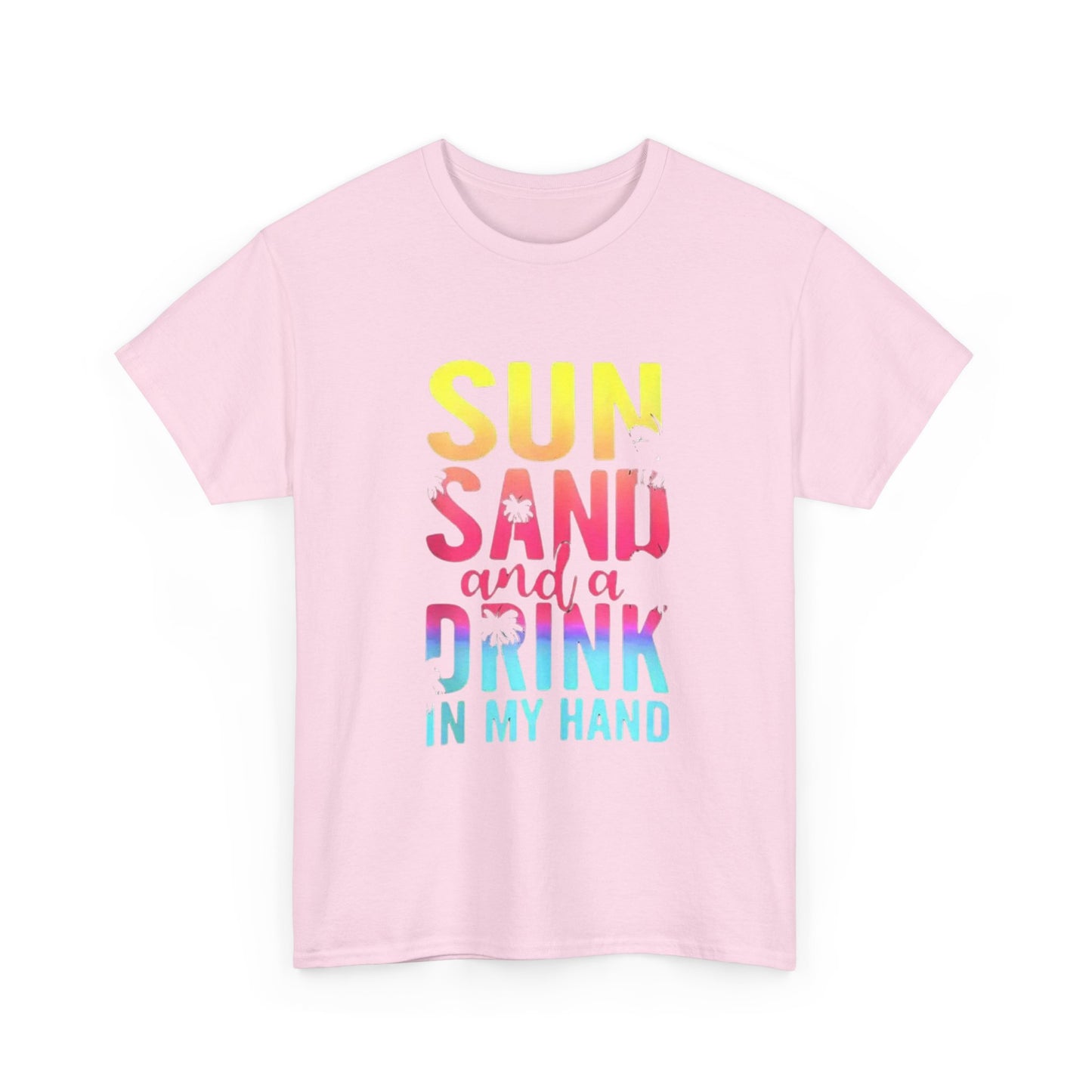 ✿ Sun, Sand, and a Drink in My Hand Cotton T-Shirt ✿