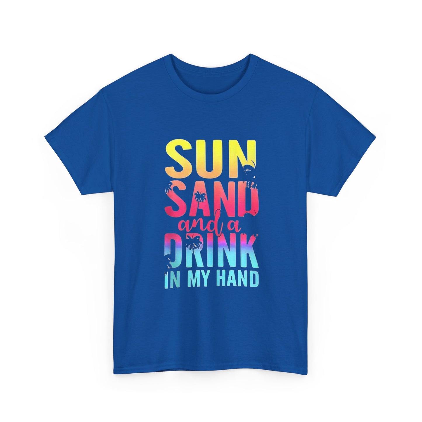 ✿ Sun, Sand, and a Drink in My Hand Cotton T-Shirt ✿