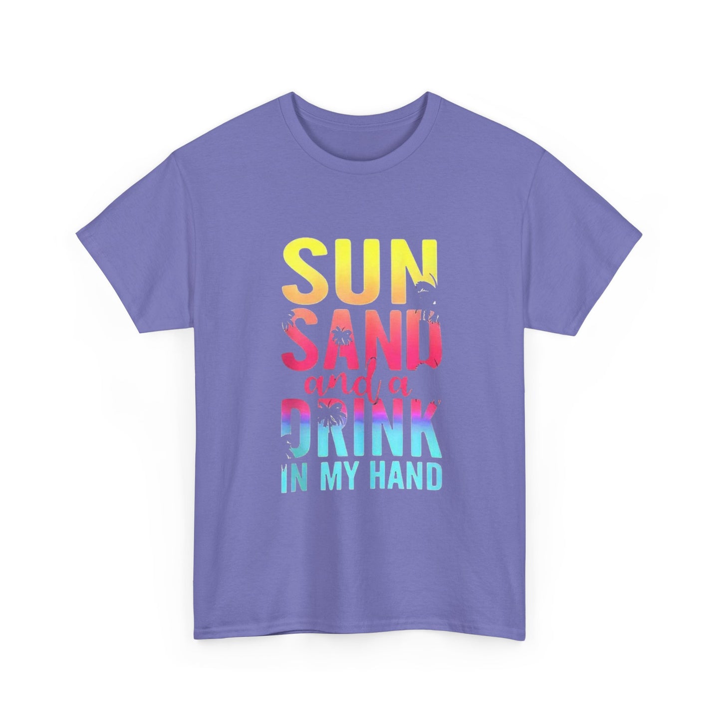 ✿ Sun, Sand, and a Drink in My Hand Cotton T-Shirt ✿
