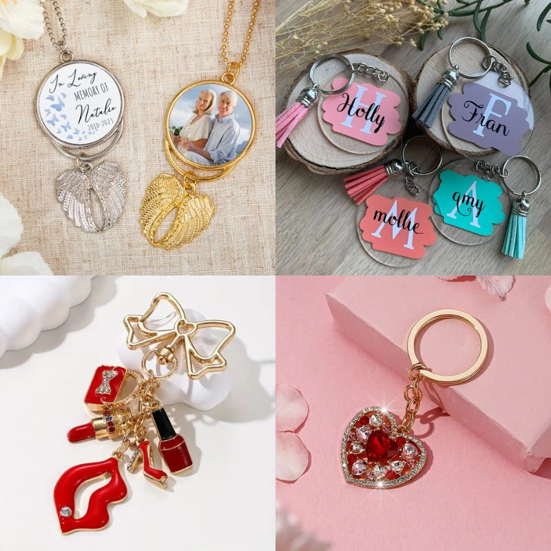 Custom Keychain Collection – crafted with precision, offering durability and style. Personalize with a wide variety of designs, colors, and options to create a unique accessory for keys, bags, or gifts, perfect for showcasing your individuality.