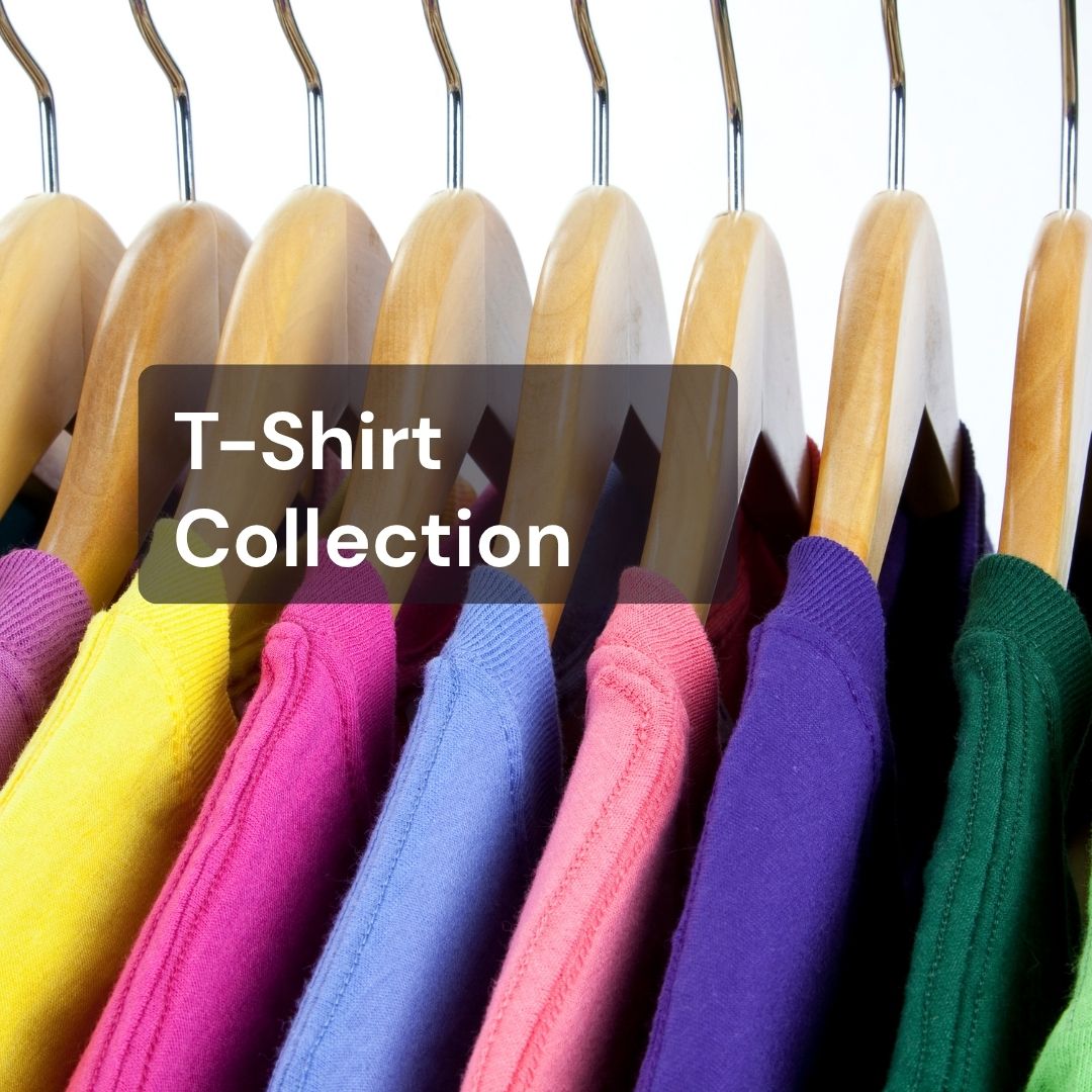 T-shirt collection for all ages, unisex, women and kids