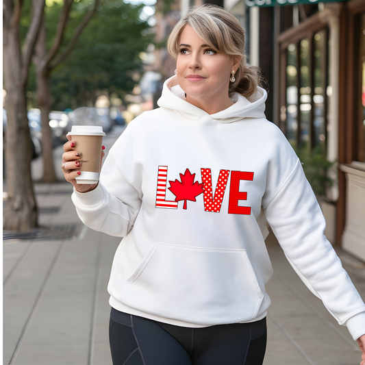 Unisex Canada Love Crewneck Sweatshirt & Hoodie